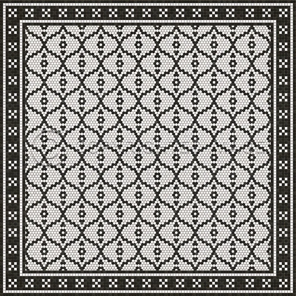 Mosaic F "Pelham Bay Park" Vinyl Floorcloth - Spicher & Co.