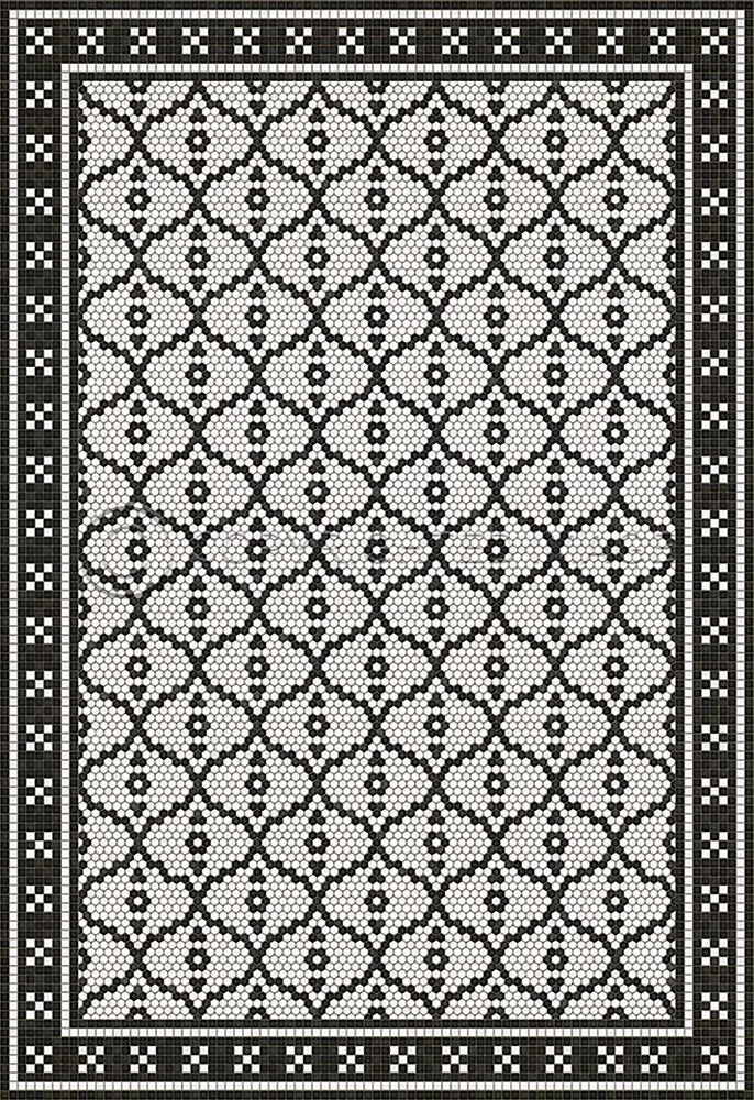 Mosaic F "Pelham Bay Park" Vinyl Floorcloth - Spicher & Co.